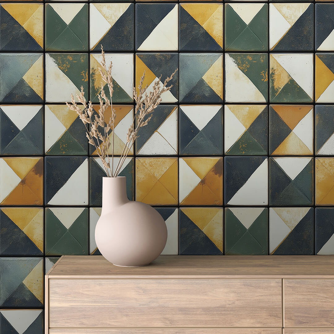 Diagonale Muster Retro & kraftvoll Selbstklebend & PVC-frei – by PCC FoliaConcept