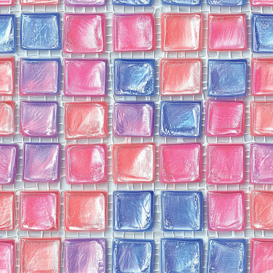 Fliesenfolie Pastell Bunt Detailansicht – Hellblau, Rosa, Flieder, Mintgruen, Vanille, selbstklebend