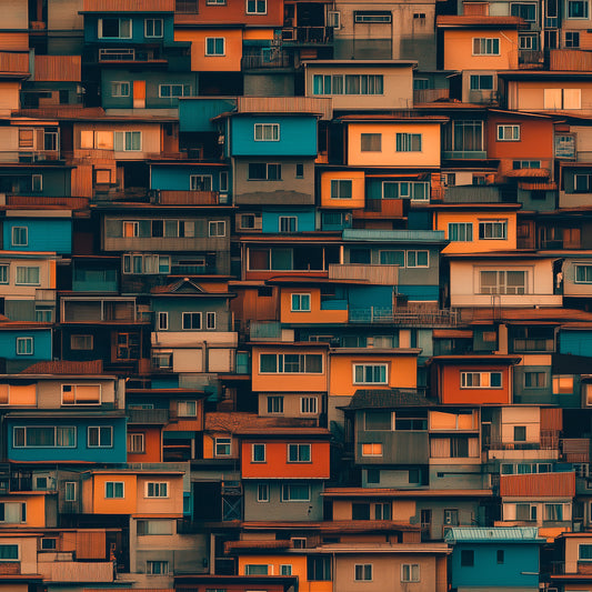 detail fototapete buntes stadt urban favela southkorea