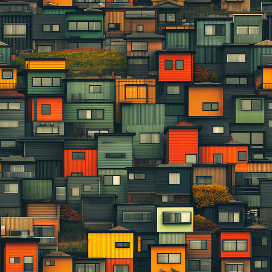 Wandtapete der japanischen Architektur in kräftigen Farben PVC-freie Tapete schneller Versand▪️Einfach aufkleben, fertig! Made in Germany PCC FoliaConcept GmbH