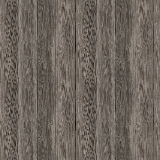 Holz Tapete mit vertikaler, tiefdunkler Holzmaserung für moderne Wohn- und Arbeitsräume im skandinavischen Stil.