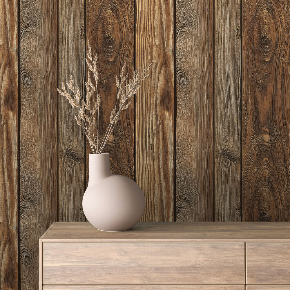 WOOD 0047 – Wandbelag in authentischer Kiefernholz-Optik. Markant, warm und naturverbunden – für ausdrucksstarke Raumkonzepte.