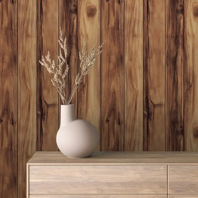 Wood-look wallpaper, natural acacia wood – African