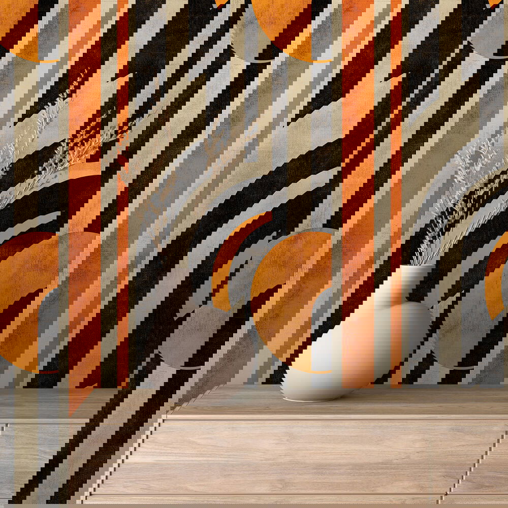 Retro Art Deco Tapete Abstrakt