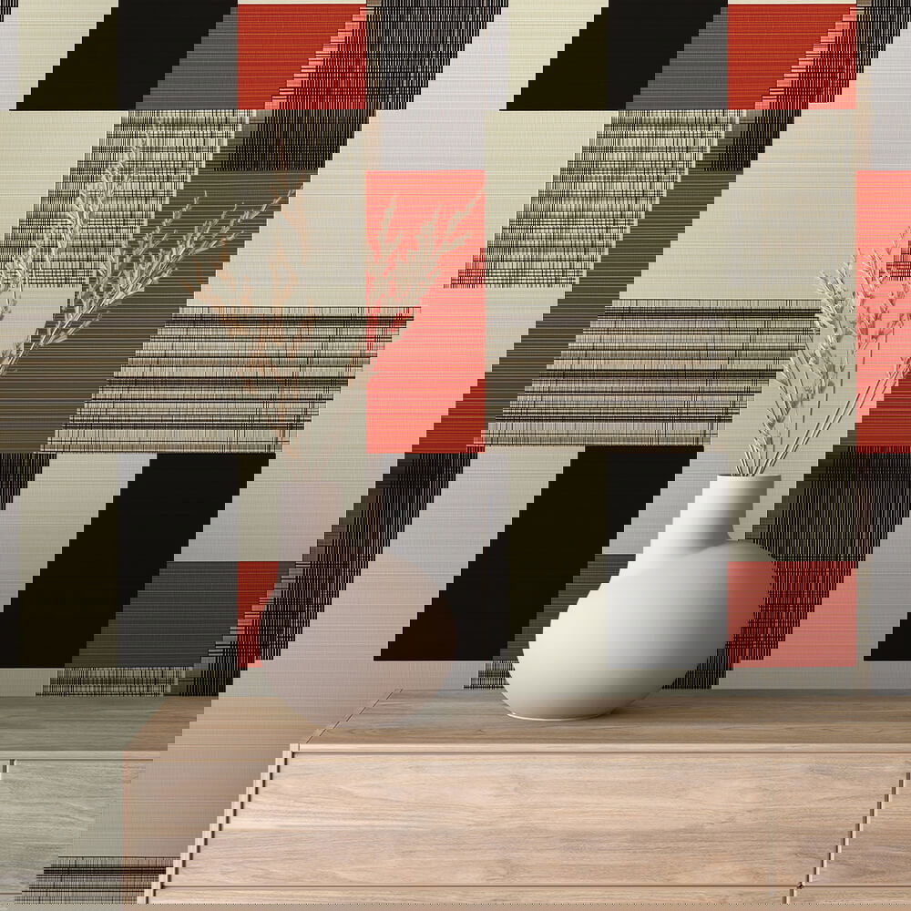 Geometrische Vintage Tapete Abstrakt