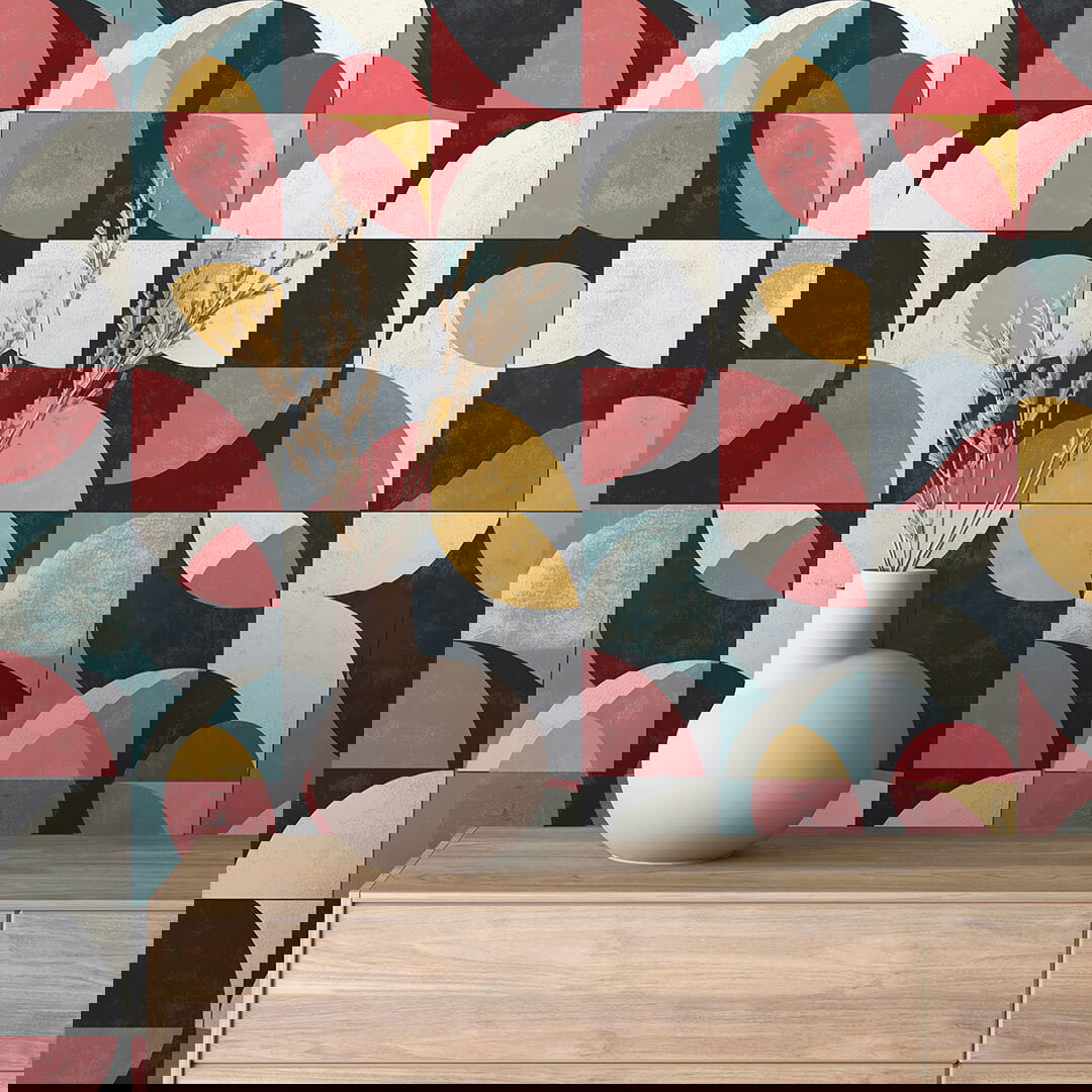 Geometrisch Retro Halbkreise