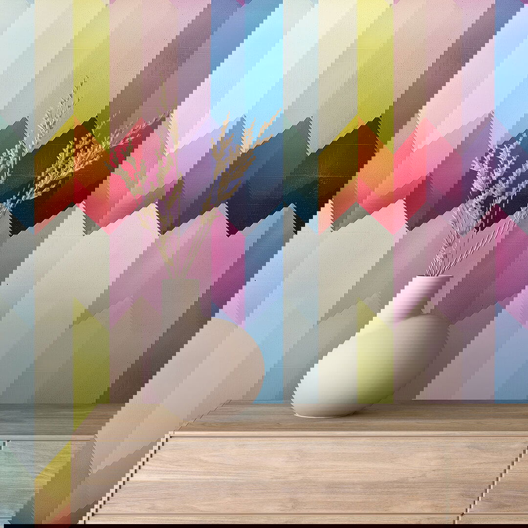 Bunte Zickzack Geometrisch