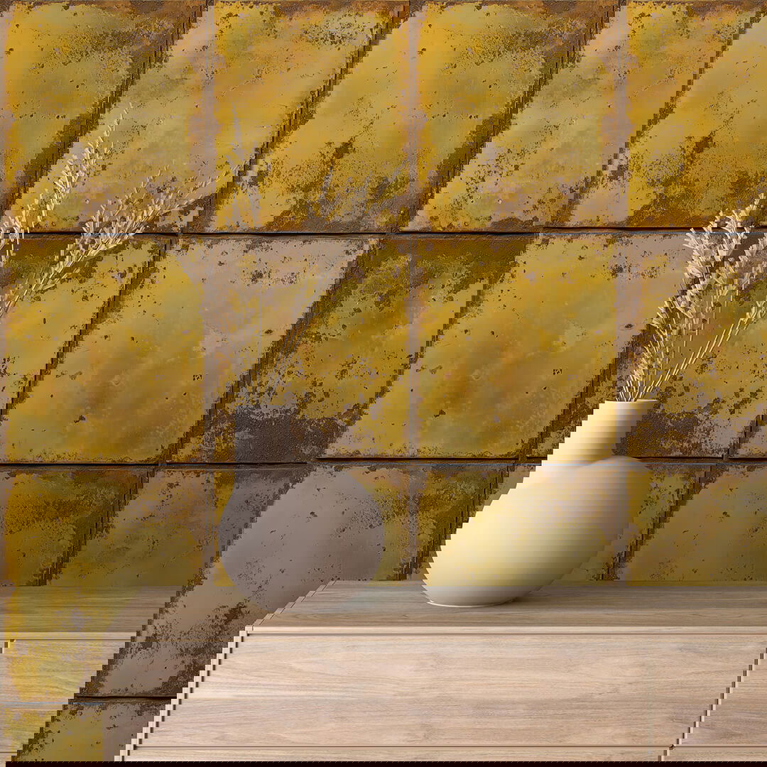 Rusty Yellow Plates Metall