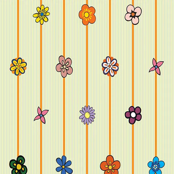 Floral Retro Stripe