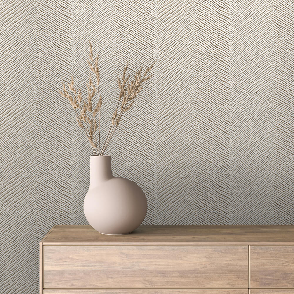 Elegante Fischgrätstruktur in Naturtönen Strukturierte Wandtextur Selbstklebend & PVC-frei – made by PCC FoliaConcept!