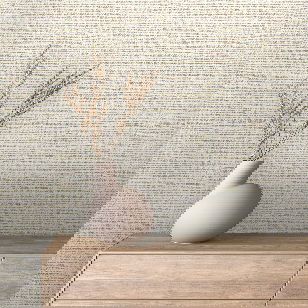 Gewebestruktur in natürlichem Beige Sanft & dezent für stilvolle Räume Selbstklebend & PVC-frei – made by PCC FoliaConcept!