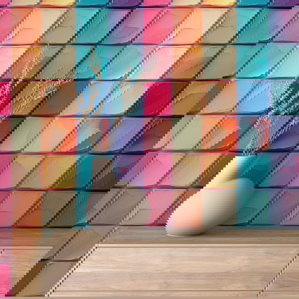 Künstlerisches Farbspiel in Mosaikoptik Lebendig & einzigartig Selbstklebend & PVC-frei – by PCC FoliaConcept