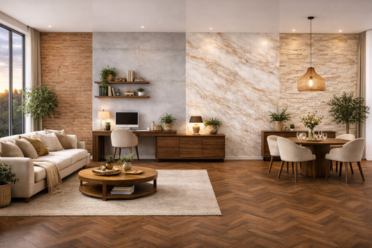 Tapete in Steinoptik: Naturstein, Backstein & Marmor für deine Wände