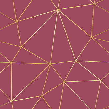 Geometric Ruby Gold Zazz