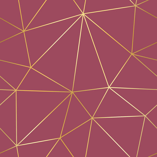 Geometric Ruby Gold Zazz