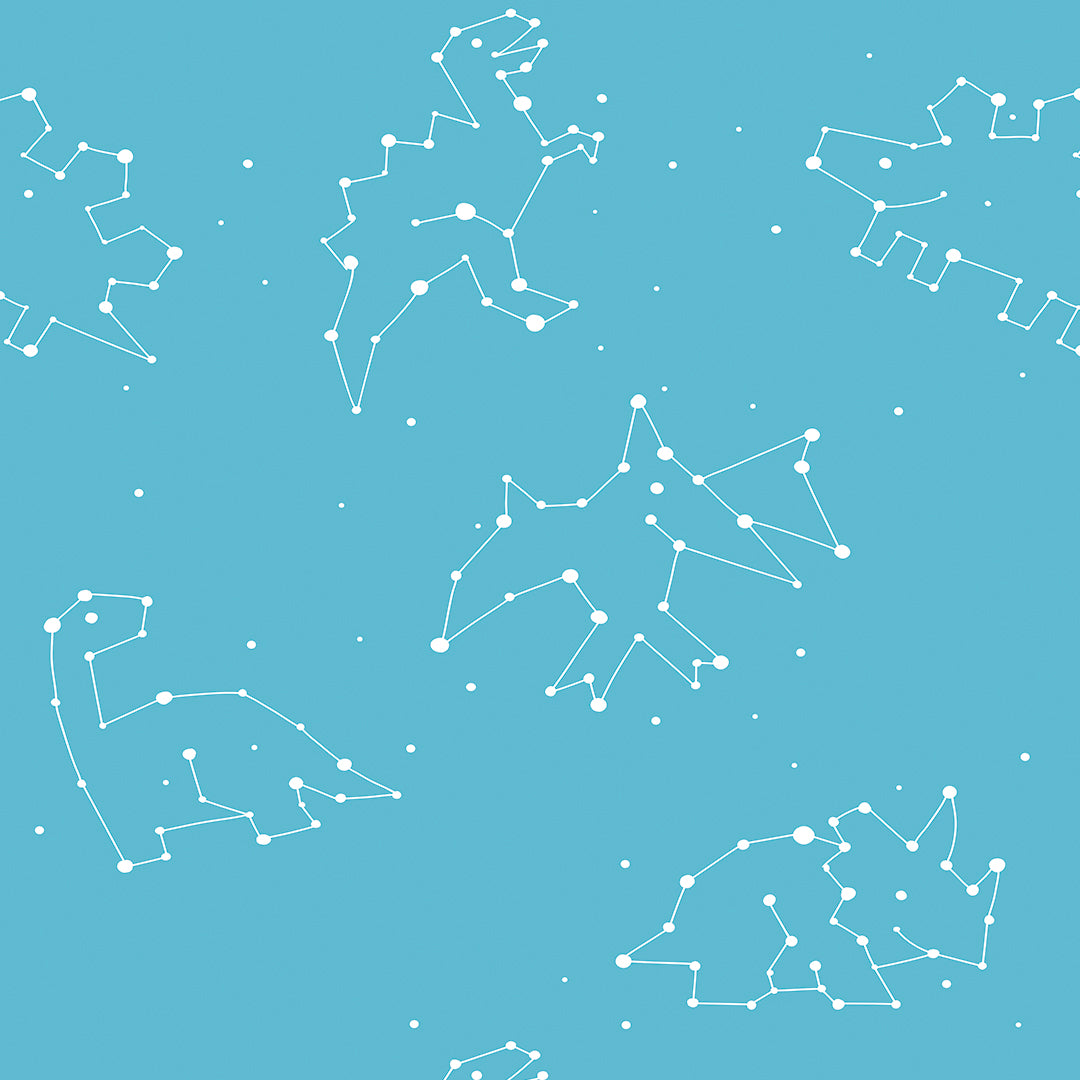 ✅ Dino Design ✅ Sternbilder Look ✅ Modern & verspielt Selbstklebende Tapete — by Pimp My Wall