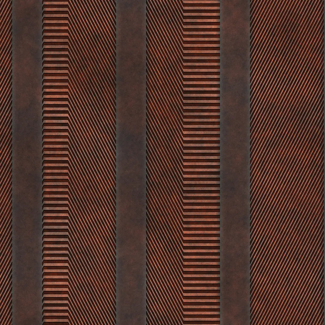 Metallic Tapete Gestreifte Metallschichten