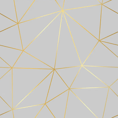 Zazz Silver Glow – Geometrische Tapete Silber