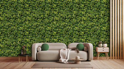 Grüne Blättertapete mit goldigem Touch » Dschungel-Look  Stil & Frische in einem  Nur bei Pimp my Wall