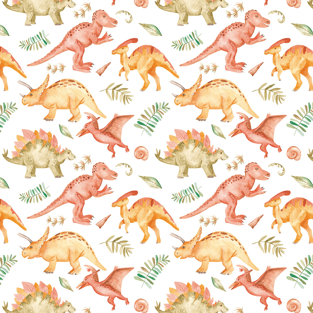 ✅ Dino Motiv ✅ Verspielt & farbenfroh ✅ Perfekt fürs Kinderzimmer 🦖 Selbstklebende Tapete — by Pimp My Wall