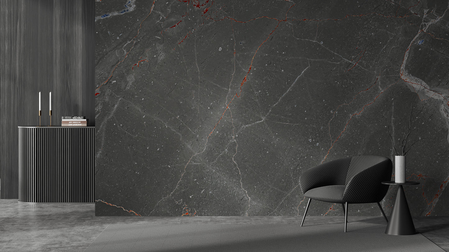 Black & Red Marble