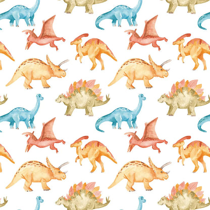 Tapete Kinderzimmer Dino Freunde Aquarell