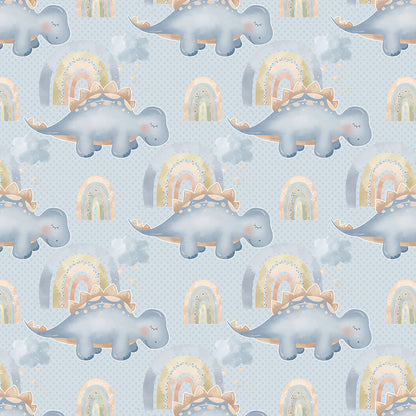 ✅ Dino Motiv ✅ Regenbogen Design ✅ Sanfte Farben 🦕 Selbstklebende Tapete — by Pimp My Wall