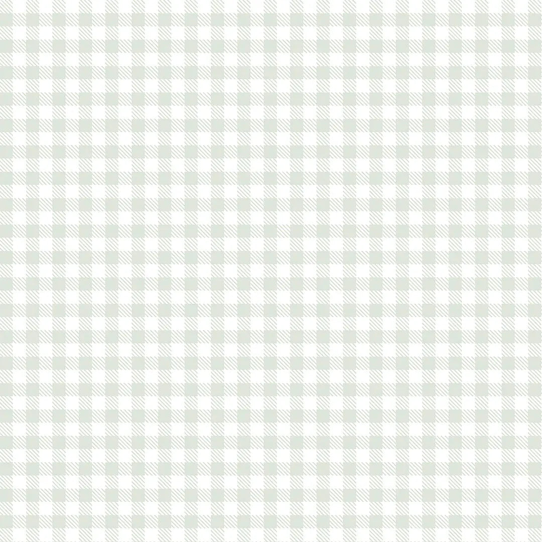 Wallpaper children's room plaid sage green