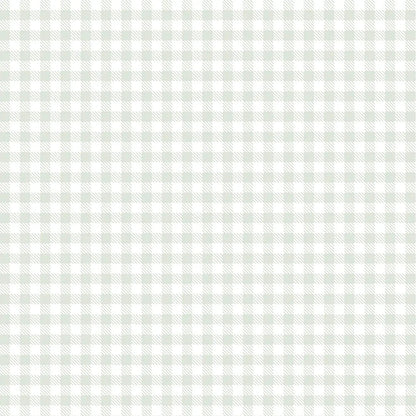 Wallpaper children's room plaid sage green