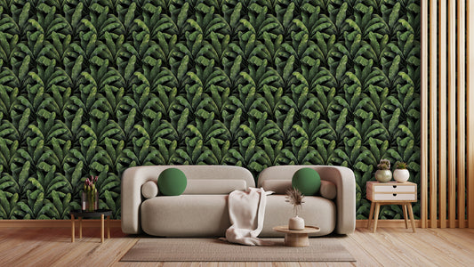 Dschungel‑Tapete mit detailreichen Blättern  Smaragd‑ & Moostöne  Natürliche Atmosphäre – by Pimp My Wall