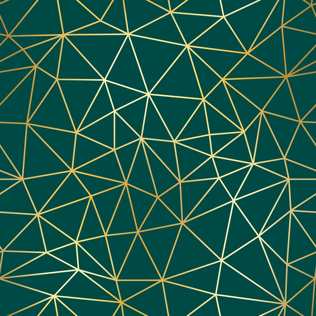 Zazz Emerald Mosaic – Geometrische Tapete Smaragdgrün