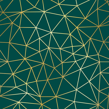Zazz Emerald Mosaic – Geometrische Tapete Smaragdgrün