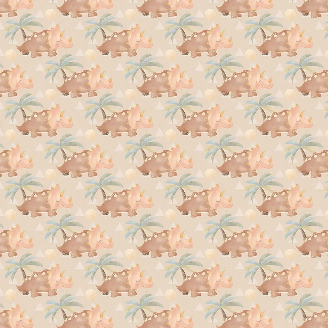 Tapete Kinderzimmer Dino Palme Beige