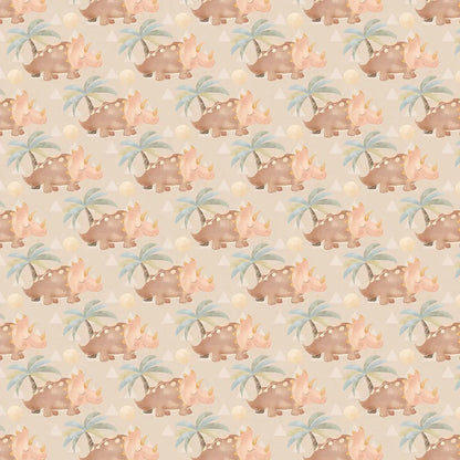 Tapete Kinderzimmer Dino Palme Beige