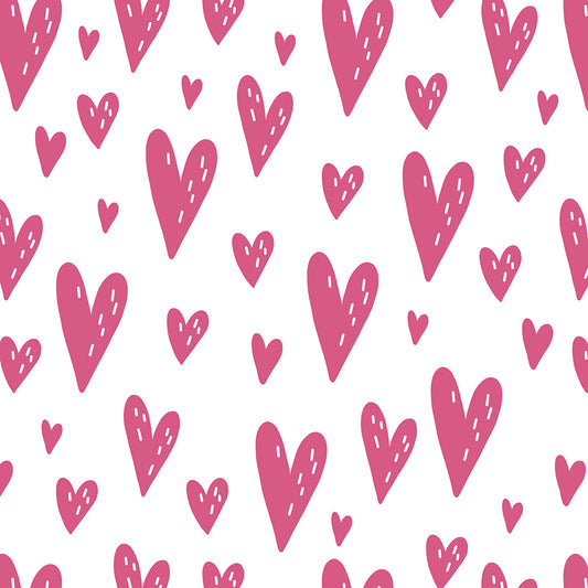 ✅ Herzmuster ✅ Kräftiges Pink ✅ Verspielt & fröhlich 💗 Selbstklebende Tapete — by Pimp My Wall