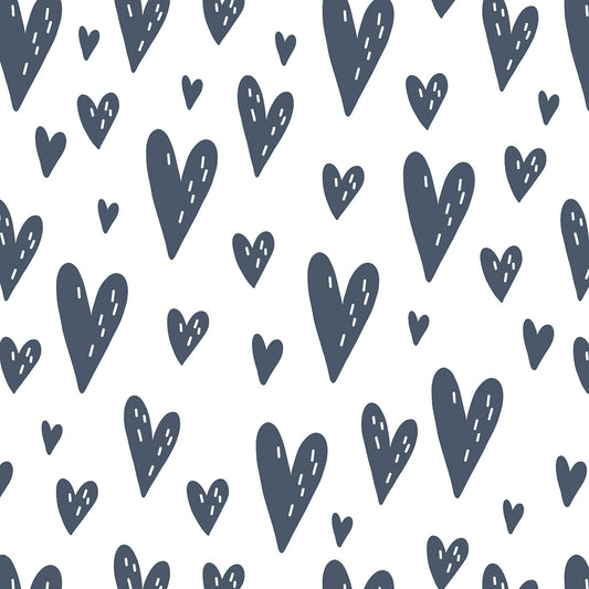 ✅ Herzmuster ✅ Dunkelgrau ✅ Modern & verspielt 🖤 Selbstklebende Tapete — by Pimp My Wall
