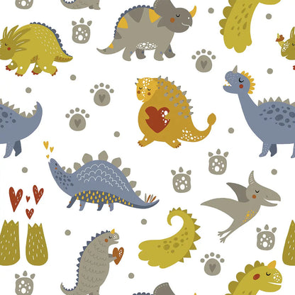 Tapete Kinderzimmer Dino Spaziergang Herz