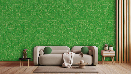 Moderne Blätterstruktur  Frisches Grün mit natürlichem Flair  Ruhig & belebend – by Pimp My Wall