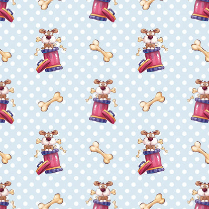 Tapete Kinderzimmer Hund Gummistiefel