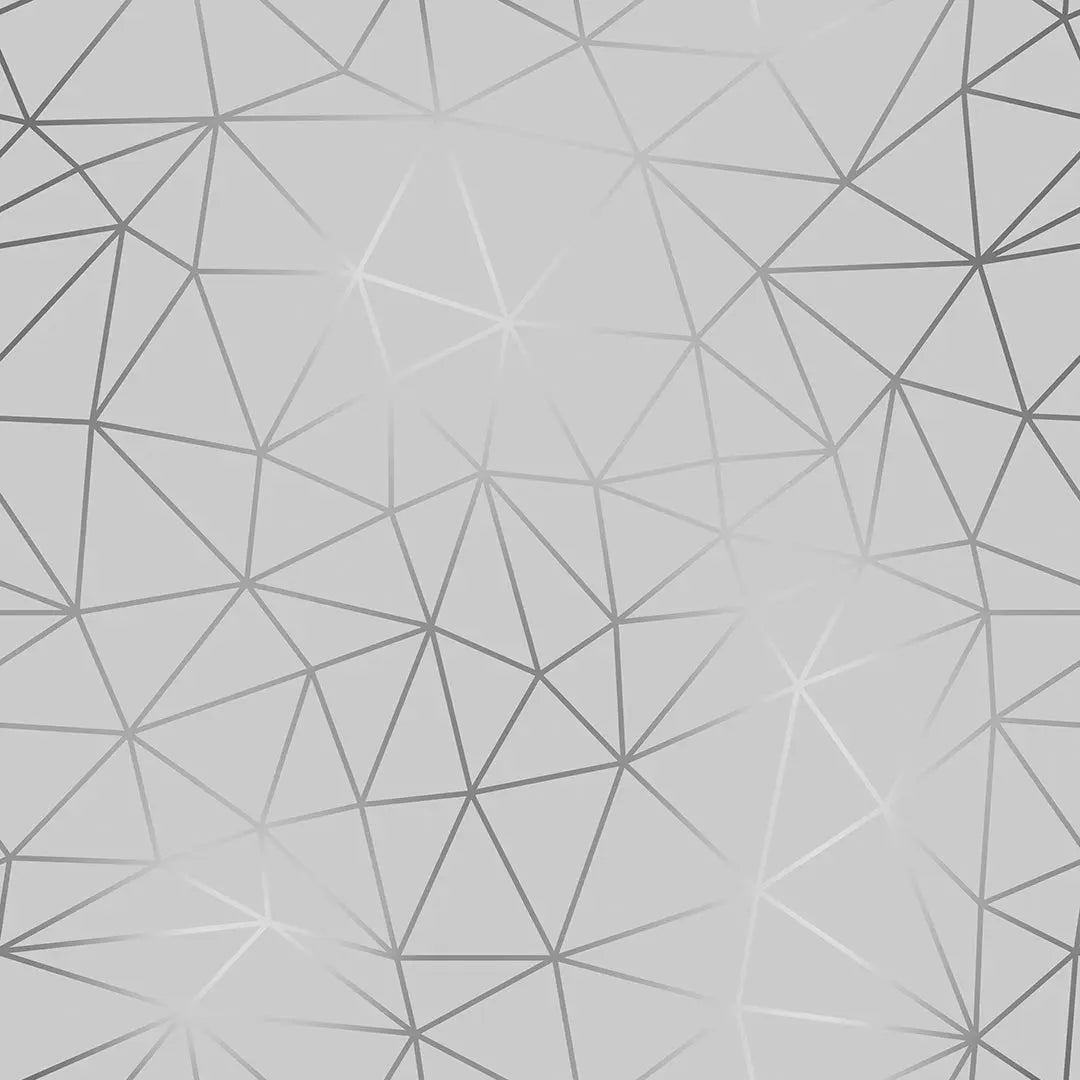 Zazz Light Grey Silver – Geometric Wallpaper Silver