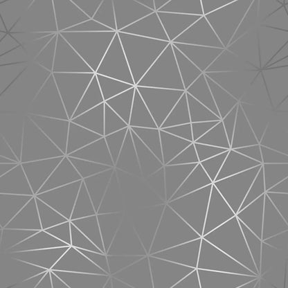 Zazz Mid Grey Silver – Geometric Wallpaper Silver