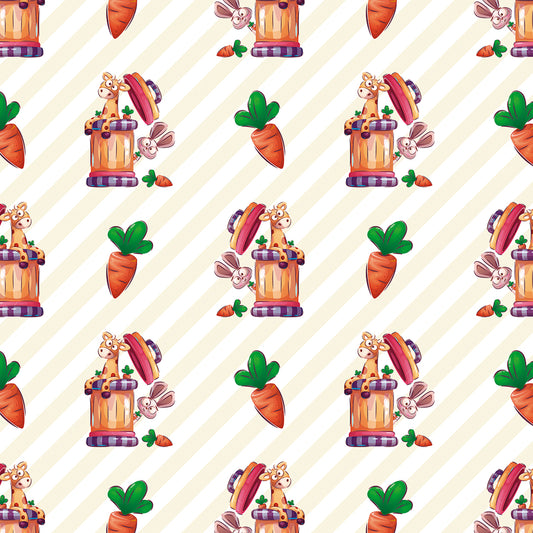 ✅ Niedliches Hasen- & Karottenmotiv ✅ Verspielt & bunt 🐰 Für Kinderzimmer & Spielräume 🥕 Selbstklebende Tapete — by Pimp My Wall