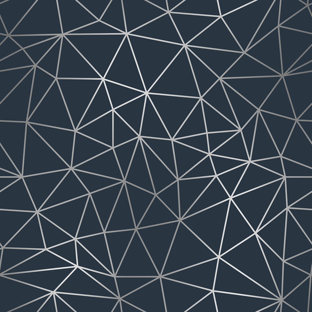 Dark Grey Silver Geometry Zazz