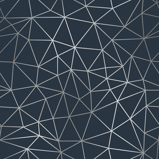 Dark Grey Silver Geometry Zazz