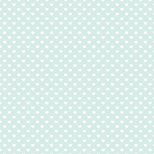 ✅ Zartes Herzchenmuster ✅ Mintgrün & modern 💚 Ideal für Baby- & Kinderzimmer ✨ Selbstklebende Tapete — by Pimp My Wall