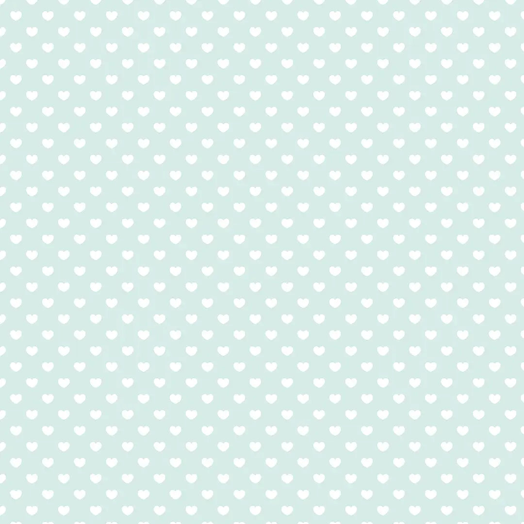 Tapete Kinderzimmer Herzen Mint Weiss
