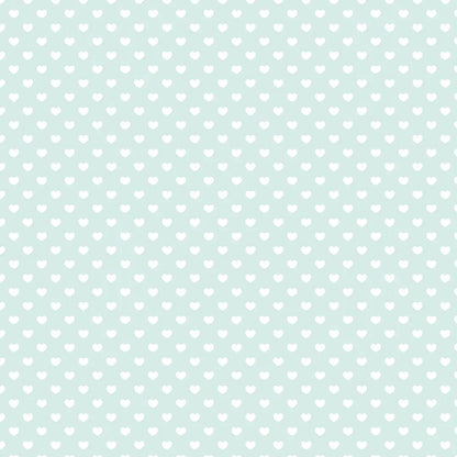 Tapete Kinderzimmer Herzen Mint Weiss