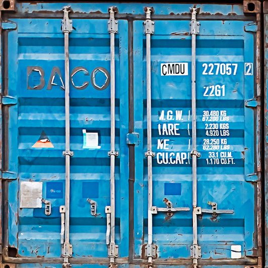 Blue Industrial Metall Container Door