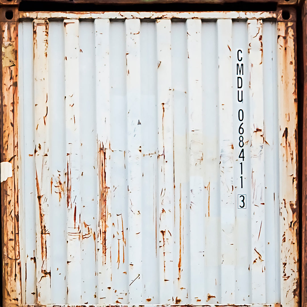 Industrial White Rusted Metall Container