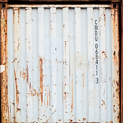 Industrial White Rusted Metall Container
